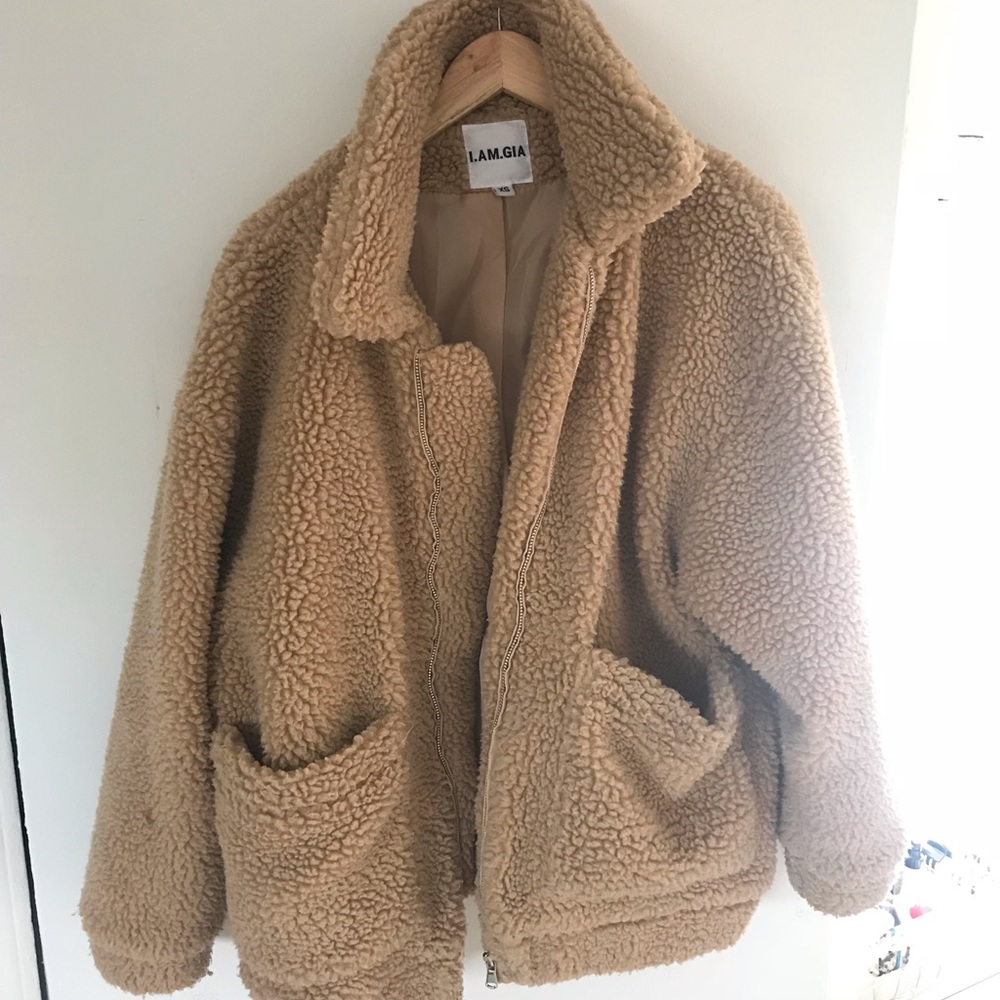 I AM GIA XS PIXIE COAT CARAMEL - HARDLY WORN
